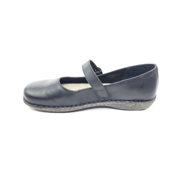 Born Basics Mary Jane Womens Buckle Comfort Flats Black Leather EU 41-42 US 11 - Picture 11 of 13